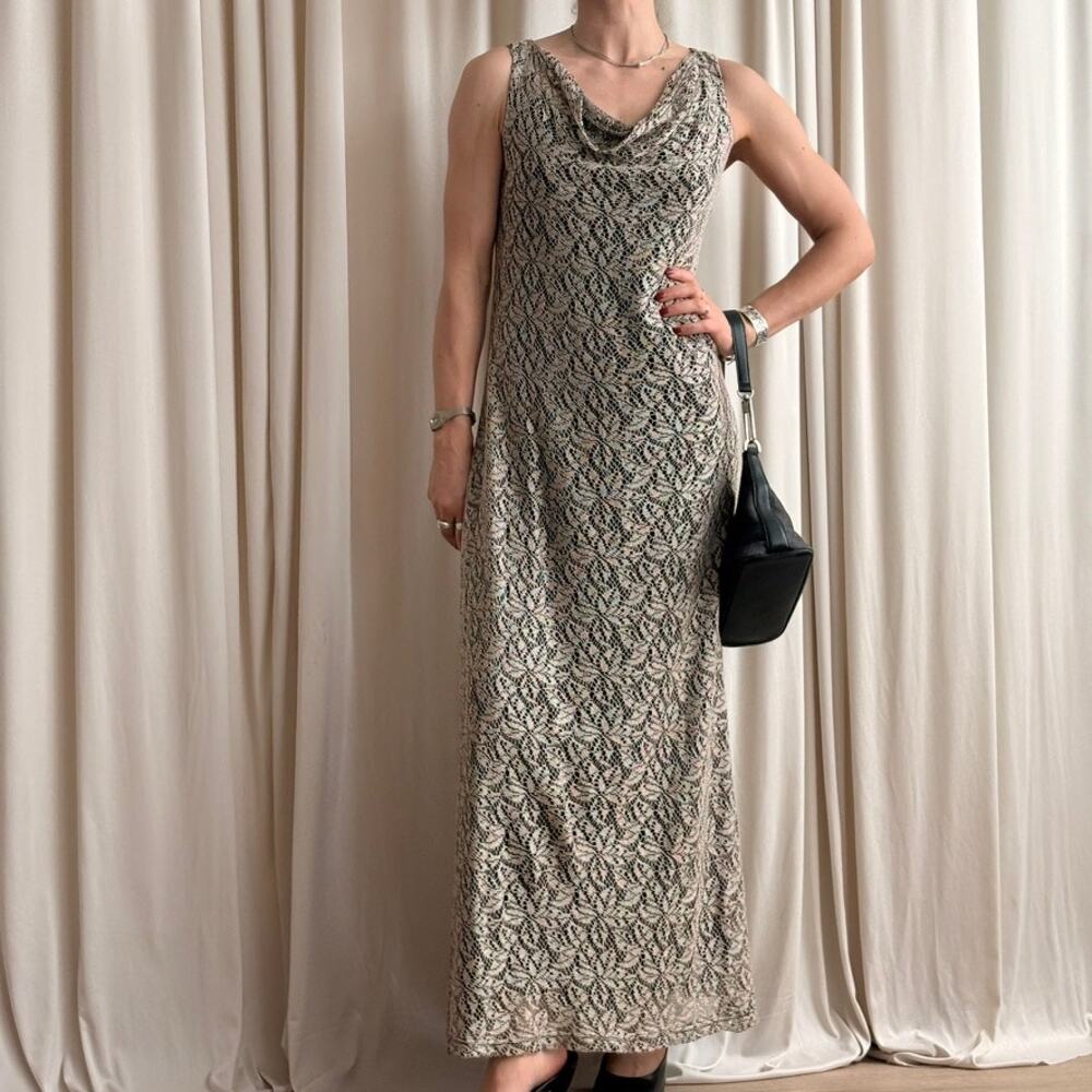 Fashion Bug Cowl Neck Slip Dress - NWT, 90s/Y2K Style, Size 10 (Fits L)